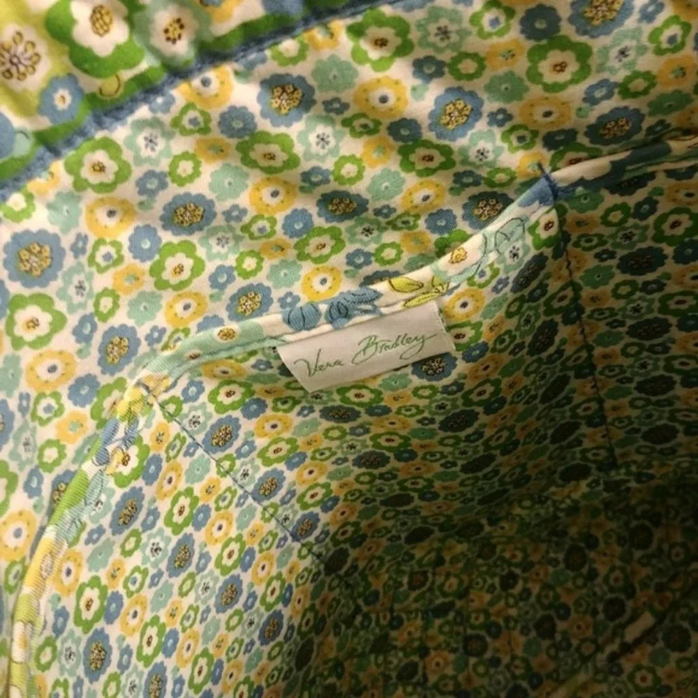 Vera Bradley green and blue tote bag